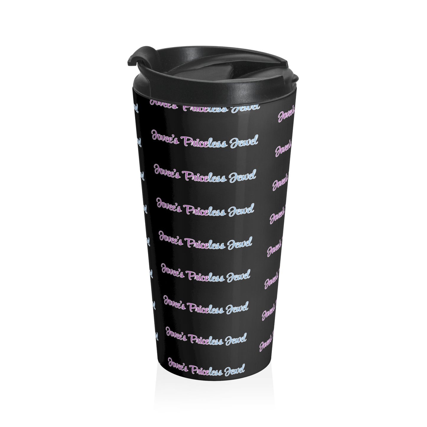 Jovee's Priceless Jewel Personalized Stainless Steel Travel Mug (Black) - Perfect Gift for Coffee Lovers