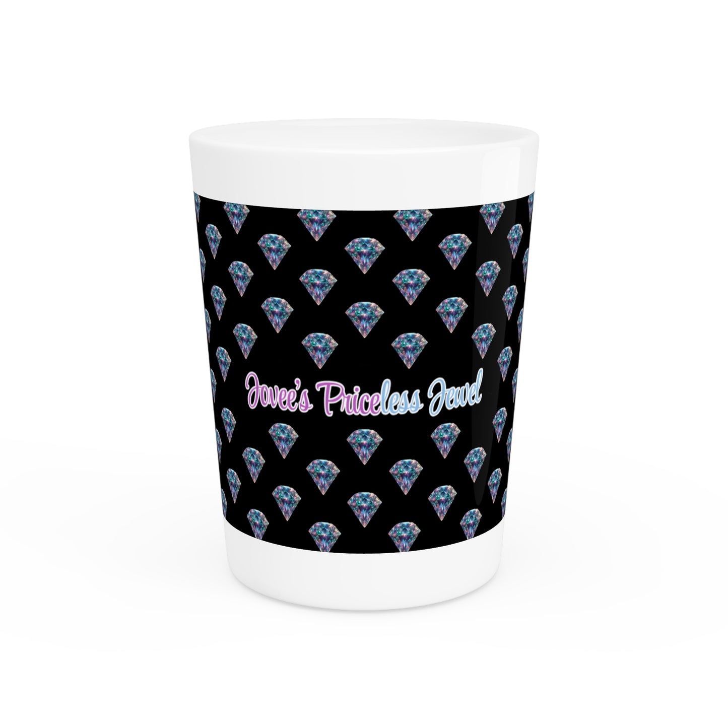 Jovee's Priceless Jewel Shot Glass (Black)