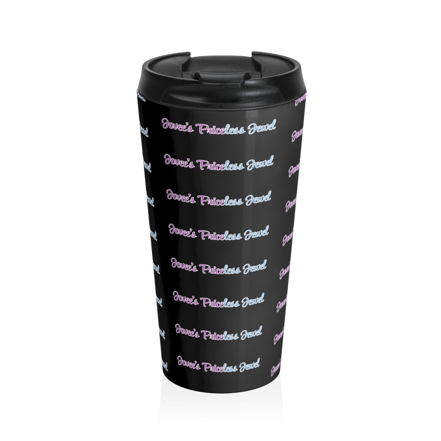 Jovee's Priceless Jewel Personalized Stainless Steel Travel Mug (Black) - Perfect Gift for Coffee Lovers