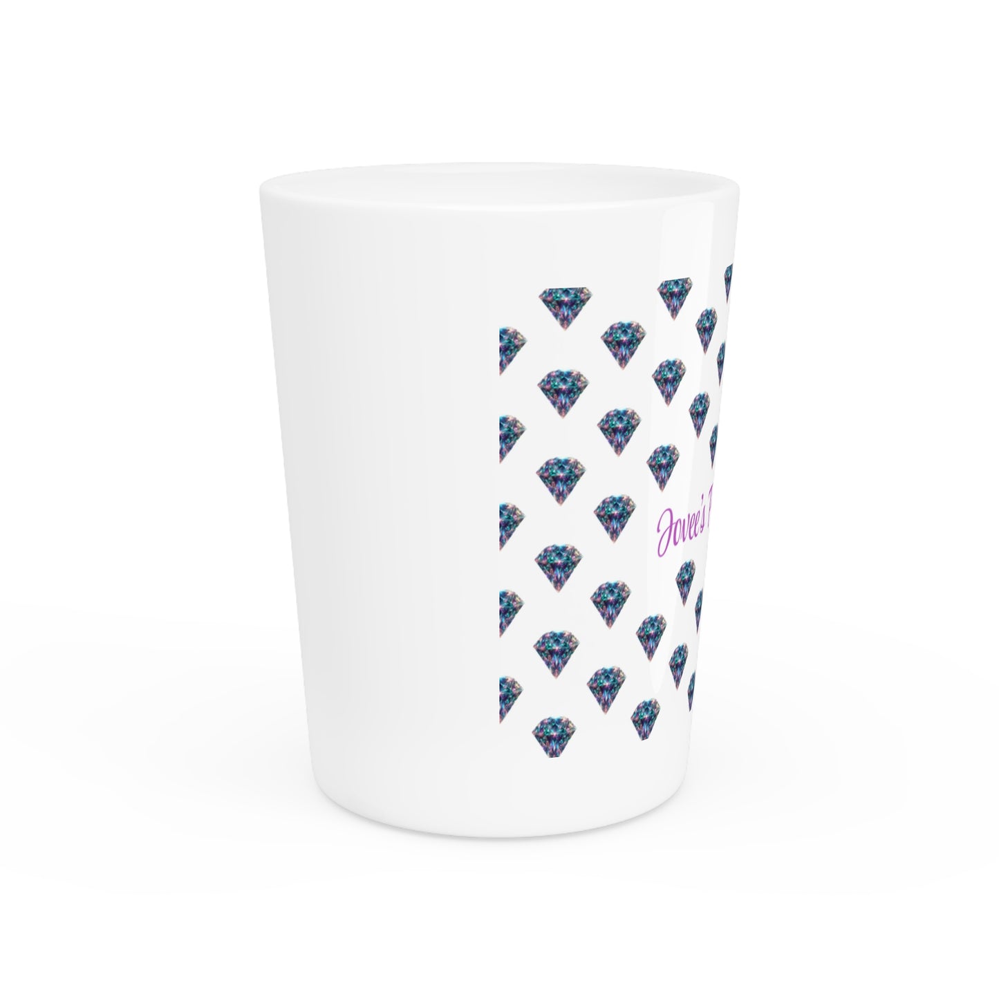 Jovee's Priceless Jewel Shot Glass (White)