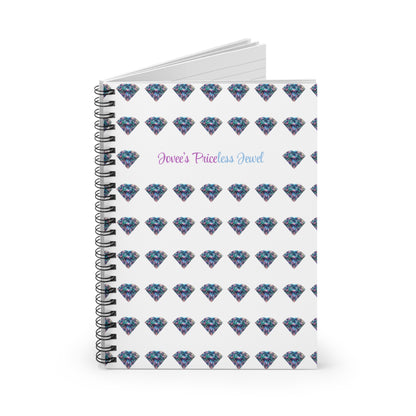 Jovee's Priceless Jewel Sparkling Diamond Spiral Notebook (White) - Perfect Gift for Creative Minds & Celebrations