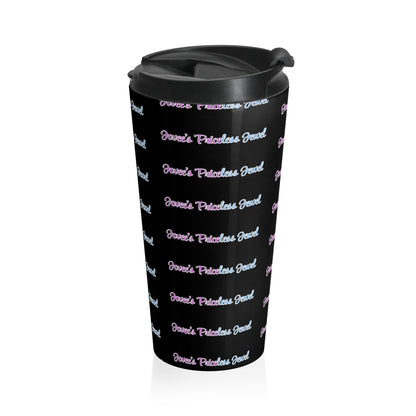 Jovee's Priceless Jewel Personalized Stainless Steel Travel Mug (Black) - Perfect Gift for Coffee Lovers