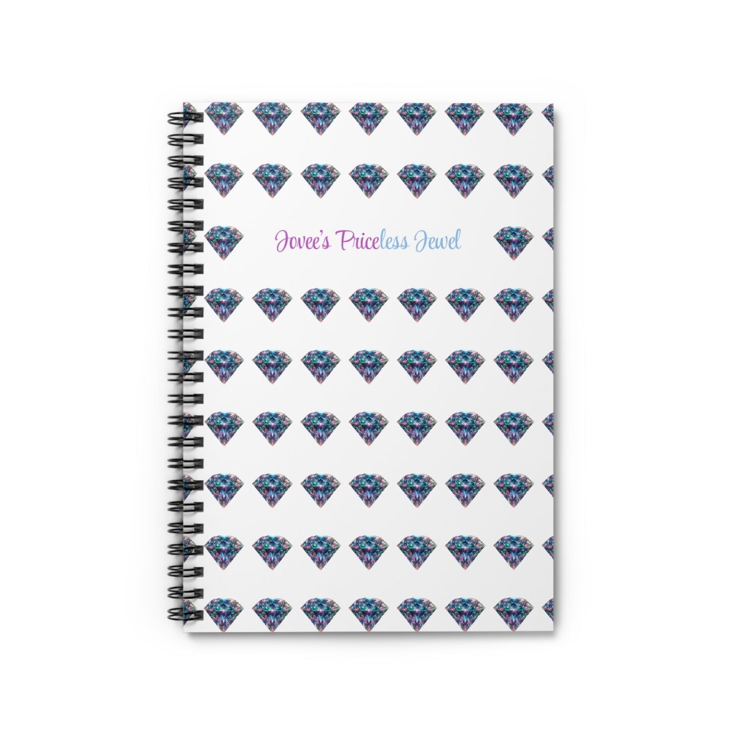 Jovee's Priceless Jewel Sparkling Diamond Spiral Notebook (White) - Perfect Gift for Creative Minds & Celebrations