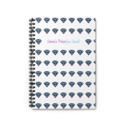 Jovee's Priceless Jewel Sparkling Diamond Spiral Notebook (White) - Perfect Gift for Creative Minds & Celebrations