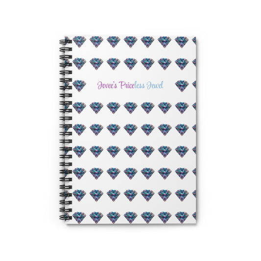 Jovee's Priceless Jewel Sparkling Diamond Spiral Notebook (White) - Perfect Gift for Creative Minds & Celebrations