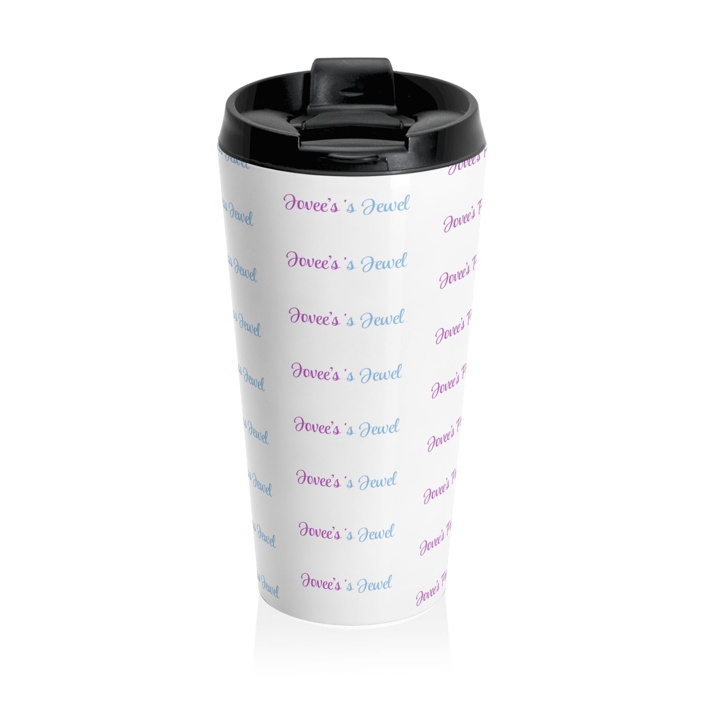 Jovee's Priceless Jewel Personalized Stainless Steel Travel Mug (White) - Perfect Gift for Coffee Lovers