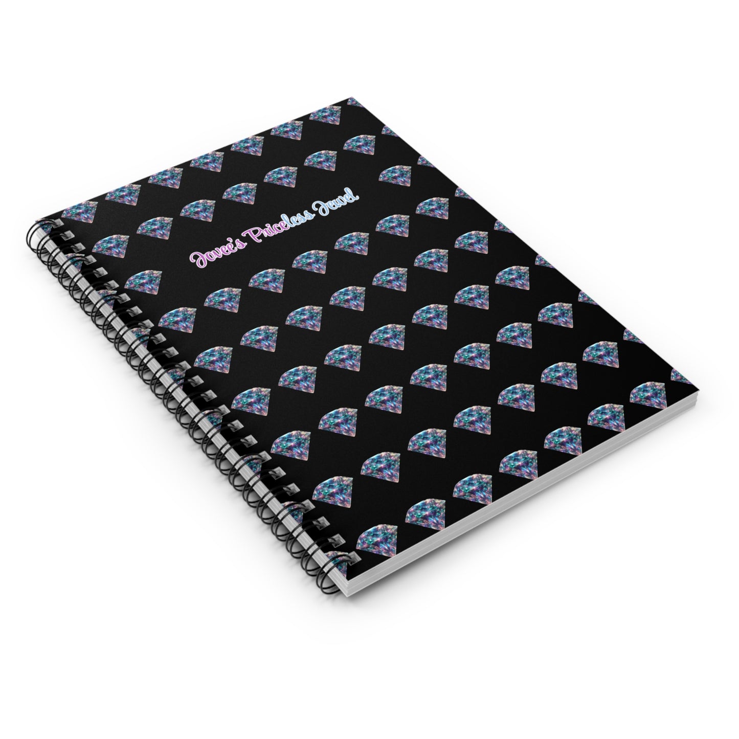 Jovee's Priceless Jewel Sparkling Diamond Spiral Notebook (Black) - Perfect Gift for Creative Minds & Celebrations