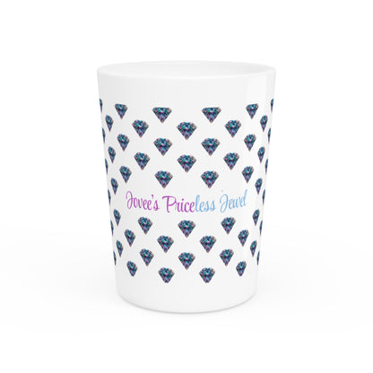 Jovee's Priceless Jewel Shot Glass (White)