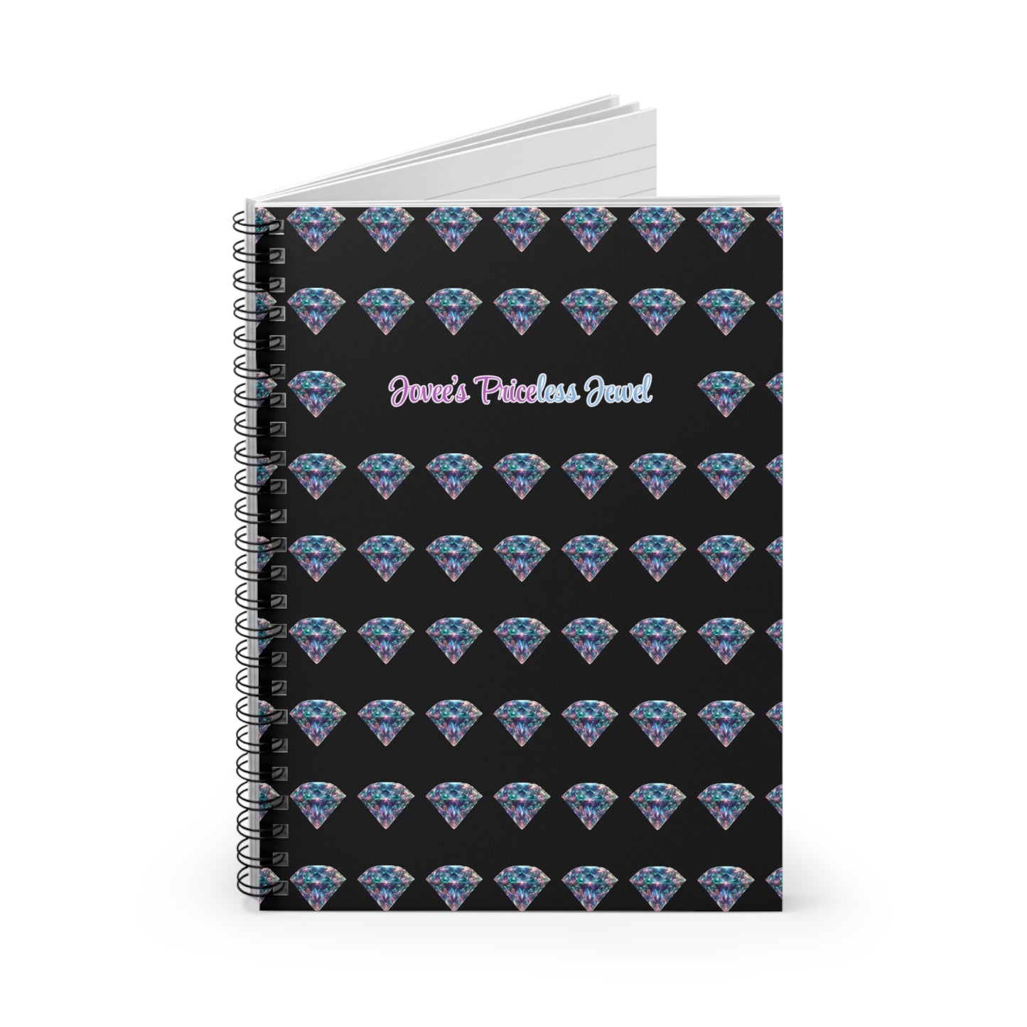 Jovee's Priceless Jewel Sparkling Diamond Spiral Notebook (Black) - Perfect Gift for Creative Minds & Celebrations